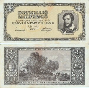 1946 (24 May), 1,000,000 milpengő (P-128) - Hungary