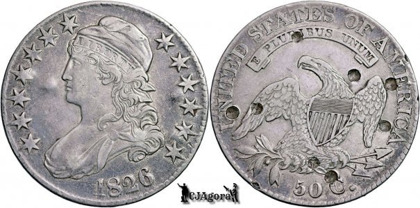 1826, 50 Cents / ½ Dollar - Capped Bust Half Dollar - Statele Unite ale Americii