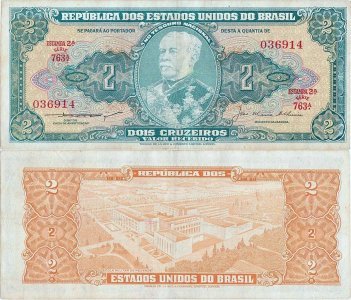 1957, 2 cruzeiros (P-157Аb) - Brazil