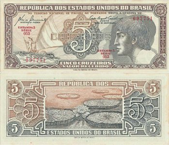 1961, 5 cruzeiros (P-166a) - Brazilia