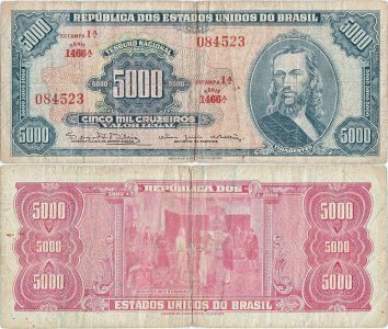 1965, 5,000 cruzeiros (P-174c) - Brazil