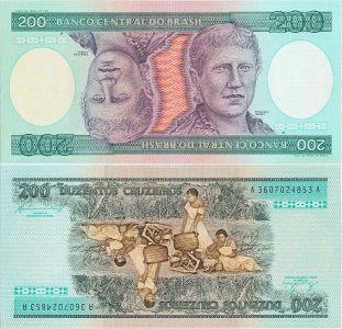 1984, 200 cruzeiros (P-199b) - Brazil