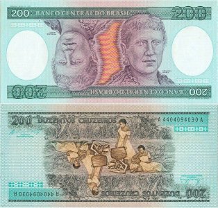 1984, 200 cruzeiros (P-199b) - Brazil