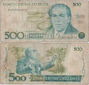 1986, 500 cruzados (P-212a) - Brazil