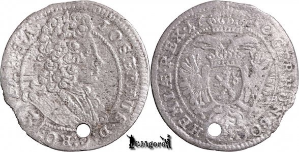 1710 PM, 3 Kreuzer - Iosif I - Praga - Regatul Boemiei