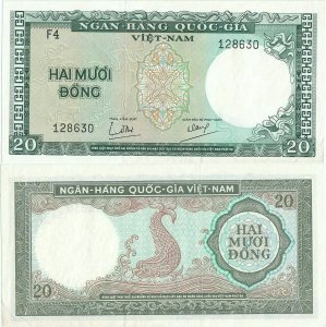 1964, 20 đồng (P-16a) - Vietnamul de Sud