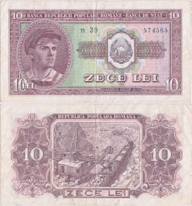1952 (26 Ianuarie), 10 Lei - România | P-88b