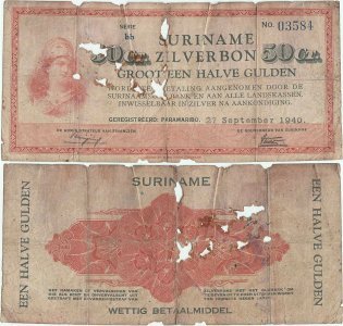 1940 (27 September), 50 centen (P-104a.3) - Suriname