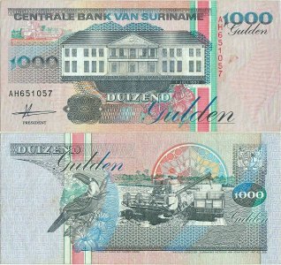 1993 (1 July), 1,000 gulden (P-141a) - Suriname