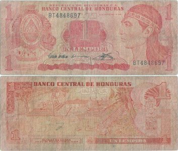 1992 (10 Septembrie), 1 lempira (P-71) - Honduras