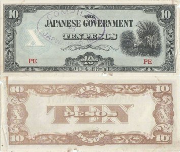 1942, 10 pesos (P-108b) - Filipine