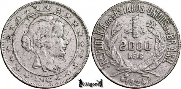 1924, 2000 Réis - Brazilia | KM 526