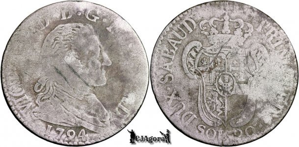 1794, 20 Soldi - Victor Amadeus al III-lea - Ducatul de Savoia | KM 94