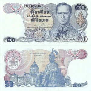 1985 , 50 baht ( P-90b.4 ) - Thailanda