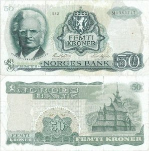 1982, 50 kroner (P-37d.7) - Norvegia