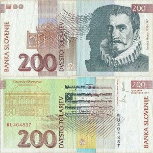 1997 (8 Octombrie), 200 tolarjev (P-15b) - Slovenia