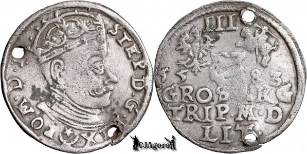1583, Trojak litewski - Ștefan Báthory - Vilnius - Regatul Poloniei și Marele Ducat al Lituaniei