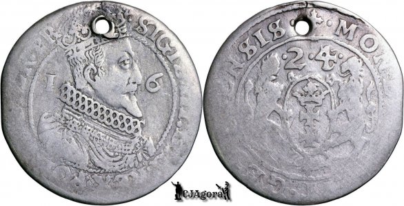 1624, Ort gdański - Sigismund al III-lea Vasa - Regatul Poloniei și Marele Ducat al Lituaniei
