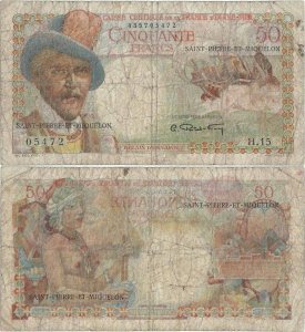1950, 50 Francs - Saint Pierre şi Miquelon | P-25
