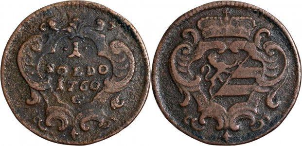1760 - G - 1 soldo - Maria Theresa - Princely County of Gorizia and Gradisca | KM# 14